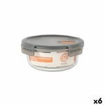 Hermetisk matlåda MasterChef Grå Transparent Rund 970 ml (6 antal)
