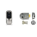 Yale Smart Living YD-01-CON-NOMOD-CH Keyless Connected Ready Smart Door Lock, Touch Keypad & P-Y3-CH-CH-60 Contemporary Nightlatch, Standard Security, Chrome Finish, 60 mm Backset