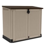 Keter Store It Out Midi 880L Garden Storage Box -Beige/Brown Brown