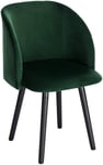 Rootz Ergonomic Dining Chair - Sammetsstol - Bekväma sittplatser - Ryggstöd, hållbar konstruktion, mångsidig stil - 45cm x 46cm x 84cm