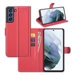 samsung Samsung Galaxy S21 FE PU Wallet Case Red
