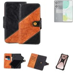 Sleeve for Huawei Enjoy P60 Pro Wallet Case Cover Bumper black Brown 