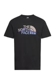 M S/S Mountain Line Tee Sport T-shirts Short-sleeved Black The North Face