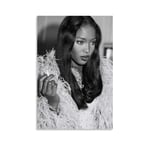 YANDING Naomi Campbell Poster London Supermodel Black Pearl Poster Decorative Painting Canvas Wall Art Living Room Posters Bedroom Painting 08x12inch(20x30cm)