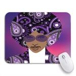 Gaming Mouse Pad Purple April 24 Illustrative Editorial Drawing of Musical Artist Nonslip Rubber Backing Computer Mousepad for Notebooks Mouse Mats