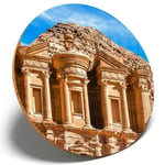 1 x Monastery Petra Jordan - Round Coaster Kitchen Student Kids Gift #16566