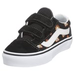 Vans , Basket Mixte Enfant - Noir - Black Firey Red, 30.5 EU