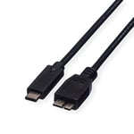 Roline Câble USB 3.2 Gen 1, C-Micro B, St/St, Noir, 0,5 m