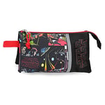 Star Wars Galactic Team Pencil Case Triple Black 22x12x5 cms Polyester