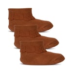 Konges Sløjd 3pk lace socks – leather brown - 17-18