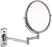 HGXC Tenture Murale Miroir cosmétique Pliant Salle de Bain Miroir de Maquillage rétractable loupe Miroir de Rasage
