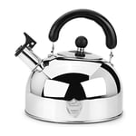 Stove Top Whistling Tea Kettle,Only Culinary Grade Stainless Steel Tea with Cool Touch Ergonomic Handle and Straight Pour Spout