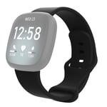 Armband i Silikon till Fitbit Versa 4 / Versa 3 / Sense 2 / Sense - Svart