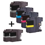Compatible Multipack Brother MFC-J6920DW Printer Ink Cartridges (6 Pack) -LC123BK, LC123BKBP, LC123BKBPRF