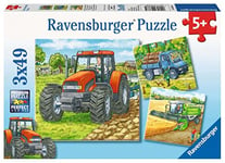 Ravensburger - Puzzle enfant - Machines Agricoles - 3X49 Pièces