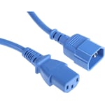 Rs Pro - Câble d'alimentation, Bleu, Connecteur C13, iec vers C14, cei, 1m ( Prix pour 1 )