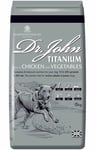 15kg - Dr John Titanium Dry Dog Food With Chicken - 25% Protein For Working Dogs