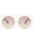 BRAND BEW Chloé CE114SD 702 Gold/Havana Rose Carlina Round Sunglasses / 5424