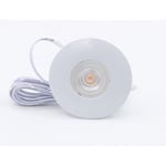 LEDlife Cabi68 köksbelysning - Hål: Ø5,5 cm, Mål: Ø6,8 cm, RA91, matt vit, 2,5W, 12V DC - Dimbar : Dimbar, Kulör : Varm