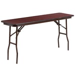Flash Furniture 5-Foot Mahogany Melamine Laminate Folding Training Table, 18" x 60"