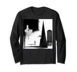 Monochrome Metropolis - Abstract Urban Silhouettes Long Sleeve T-Shirt