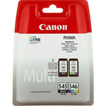 Canon 545 and 546 Combo Pack Ink Cartridges For PIXMA Printer