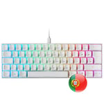 Mars Gaming MKMINIWRPT, Clavier Mécanique Ultra-compact, Full RGB Chroma, Switch OUTEMU PRO Rouge, Blanc, Langue Portugaise