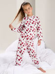 Angel & Rocket Kids' Heart Leopard Pyjamas, Grey