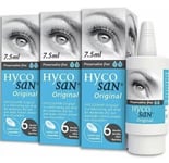 3 x  Hycosan Original Preservative Free Lubricating Dry Eye Drops 7.5ml