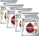 Tassimo Costa Latte 4 Pack, 32 T-Discs