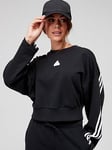 adidas Sportswear Future Icons 3-stripes Sweatshirt - Black, Black, Size 2Xl, Women