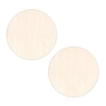 2x 30cm Naturlig Träkorg Botten Med Hål, Cirkelformad Tom Träbas För Diy Stickning Virkning Väska