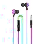 Rainbow In-Ear Hörlurar med mikrofon 3,5mm iPhone, Samsung multifärg