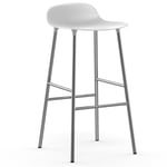 Normann Copenhagen Form barstol kromade ben 75 cm Vit