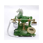 AJMINI Antique Telephone Phone Retro Creative Fixed Home Landline for Home Office (Color : Green)