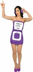 Morph Suit Personalisable Mp3 Player Purple Small Adult Fancy Dress Costume