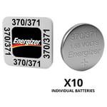 Energizer 370/371 AG6 SR920SW 1.55V Silver Oxide Watch Battery x 10 *Genuine*