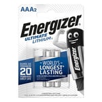 Energizer Pile AAA / LR3 Ultimate Lithium - lot de 2