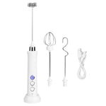 NCONCO Electric Whisk, Portable USB Egg Beater Milk Frother Handheld Coffee Stirrer Mixer Kitchen Utensils White