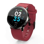 Smart Watches for Men, Fitness Tracker Sports Watches IP68 Waterproof Health Watch Heart Monitor Pedometer SMS Call Notification Bluetooth Smart Bracelet Compatible with iPhones IOS Android Wine Red