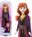 Mattel Disney Princess Dolls, Anna Posable Fashion Doll with Signature Clothing and Accessories, Disney's Frozen 2 Movie Toys, HLW50
