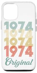 Coque pour iPhone 15 Original 1974 Vintage Anniversaire 50 Ans Hommes Femmes