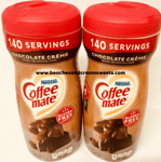 TWO Tubs Of Coffee Mate Chocolate Creme Creamer 425.2g Each American Import