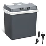 Einfeben - Glacière électrique 32 l (Gris) Mini réfrigérateur 230 v et 12 v pour voiture camping Froid & Chaud Mode eco