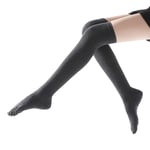N/B FS Yoga Socks, Five-Finger Yoga Socks Female Long Tube Calf Toe Non-Slip Sports Fitness High Tube Ideal For Yoga Pilates (Color : Dark gray)