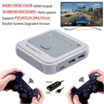 Mini Console de jeu,50000 plus jeux,Avec carte SD 256G et 2 contrôleurs sans fil,HD 4K HDMI,LAN / Wifi,rétro Classique,pour PSP/N6
