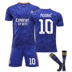 Barn / vuxen 21 22 World Cup Real Madrid fotbollströja på set Modric-10 s#
