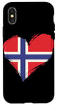 iPhone X/XS Norway flag in heart Norwegian Origin Pride Nordic Roots Case