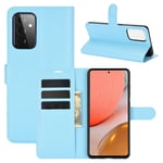 samsung Samsung A72 PU Wallet Case Light Blue