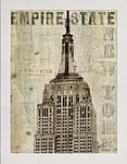 Frame Company Watson Range Vintage Ny EmpireState Building by Michael Mullan, Frame - A1, White